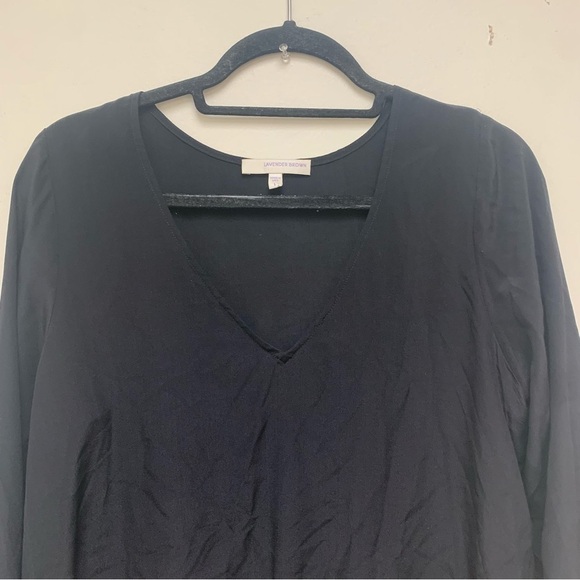 Lavender Brown 100% Silk Blouse - Picture 4 of 9